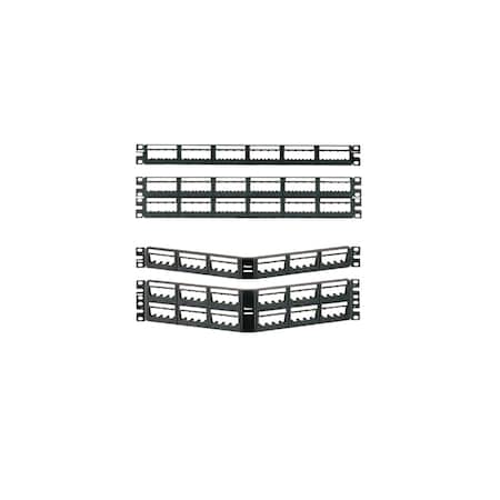 Panduit Port Panel, 3-1/2 in. H x 19 in. W x 0.8 in. L, CRS UICMPP48BLY